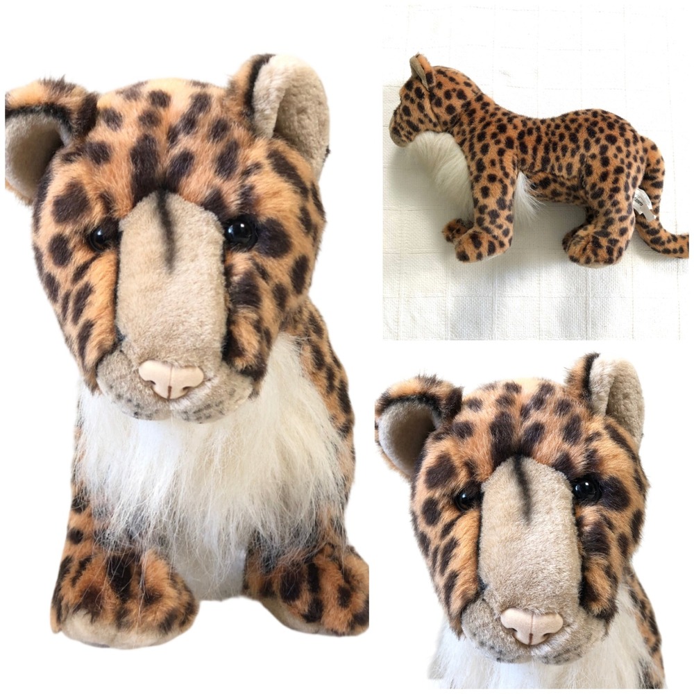 VTG Pier 1 Imports Leopard Plush Large Realistic Cheetah Spotted Big Cat 22"